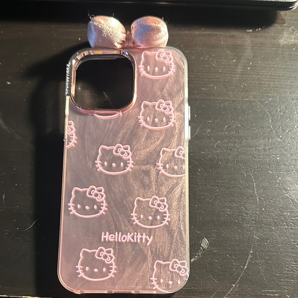 Hello Kitty Transparent Pink Phone Case with Ears